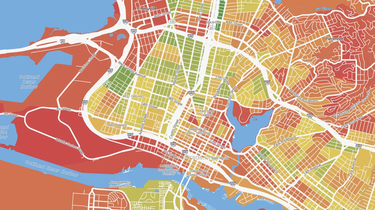 San Pablo Gateway, Oakland, CA Map of Arson Rates