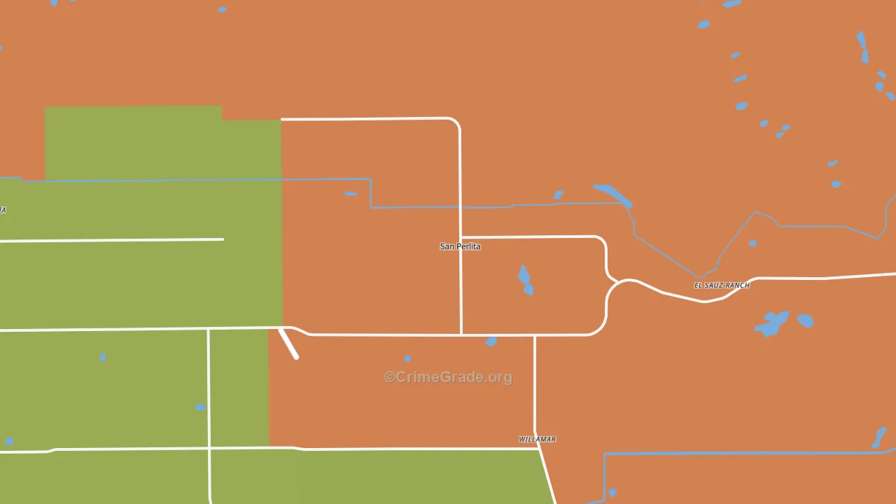 San Perlita, TX Map of Arson Rates