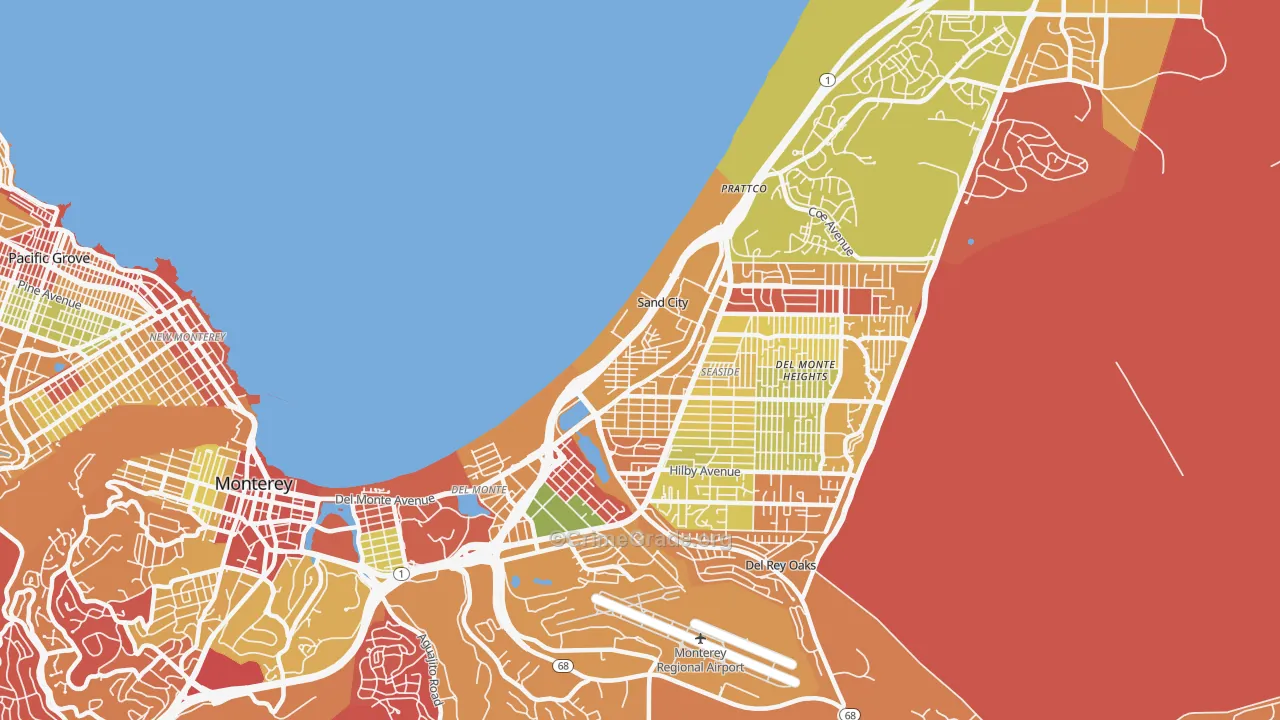 Sand City, CA Map of Arson Rates