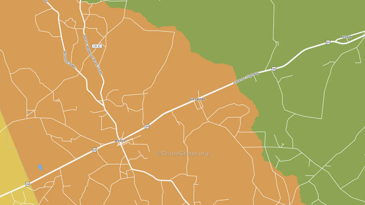 Sand Hill, GA Map of Arson Rates