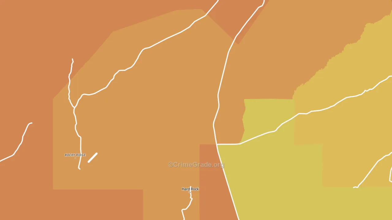 Sand Springs, AZ Map of Arson Rates