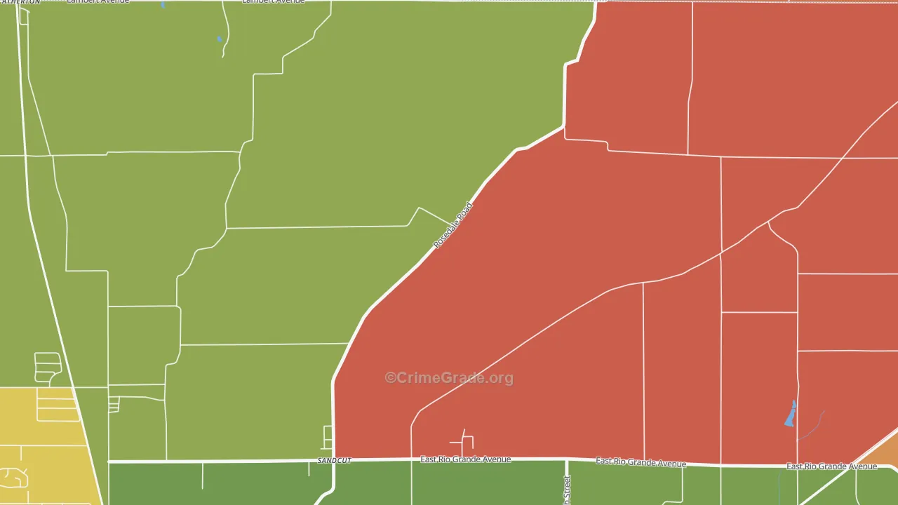 Sandcut, IN Map of Arson Rates