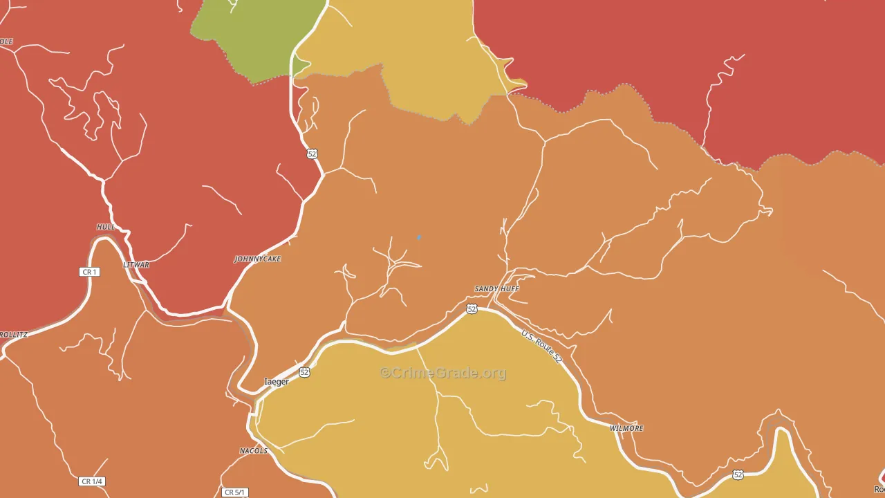 Sandy Huff, WV Map of Arson Rates