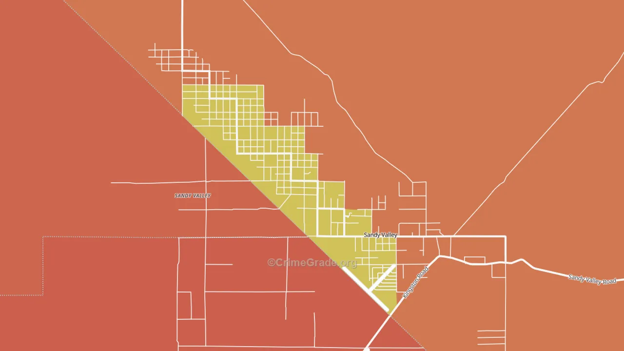 Sandy Valley, NV Map of Arson Rates