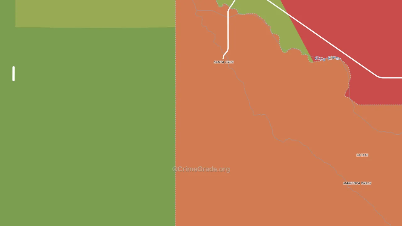 Santa Cruz, AZ Map of Arson Rates