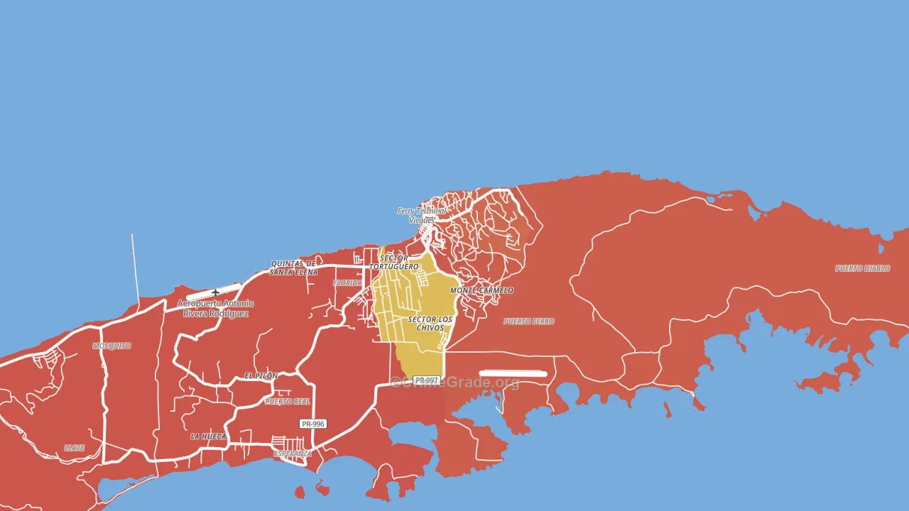 Santa Maria, PR Map of Arson Rates