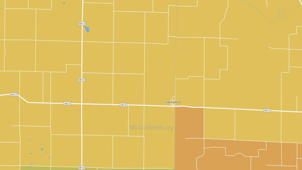 Santa Rosa, MO Map of Arson Rates