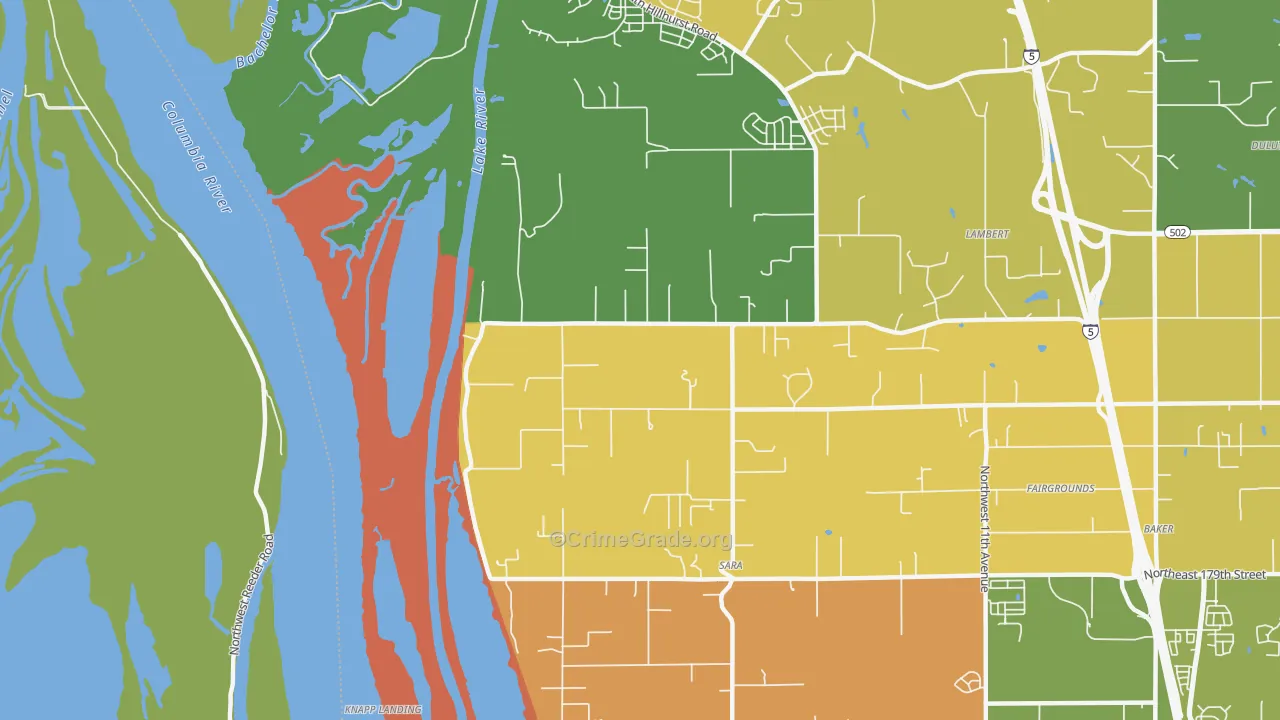 Sara, WA Map of Arson Rates