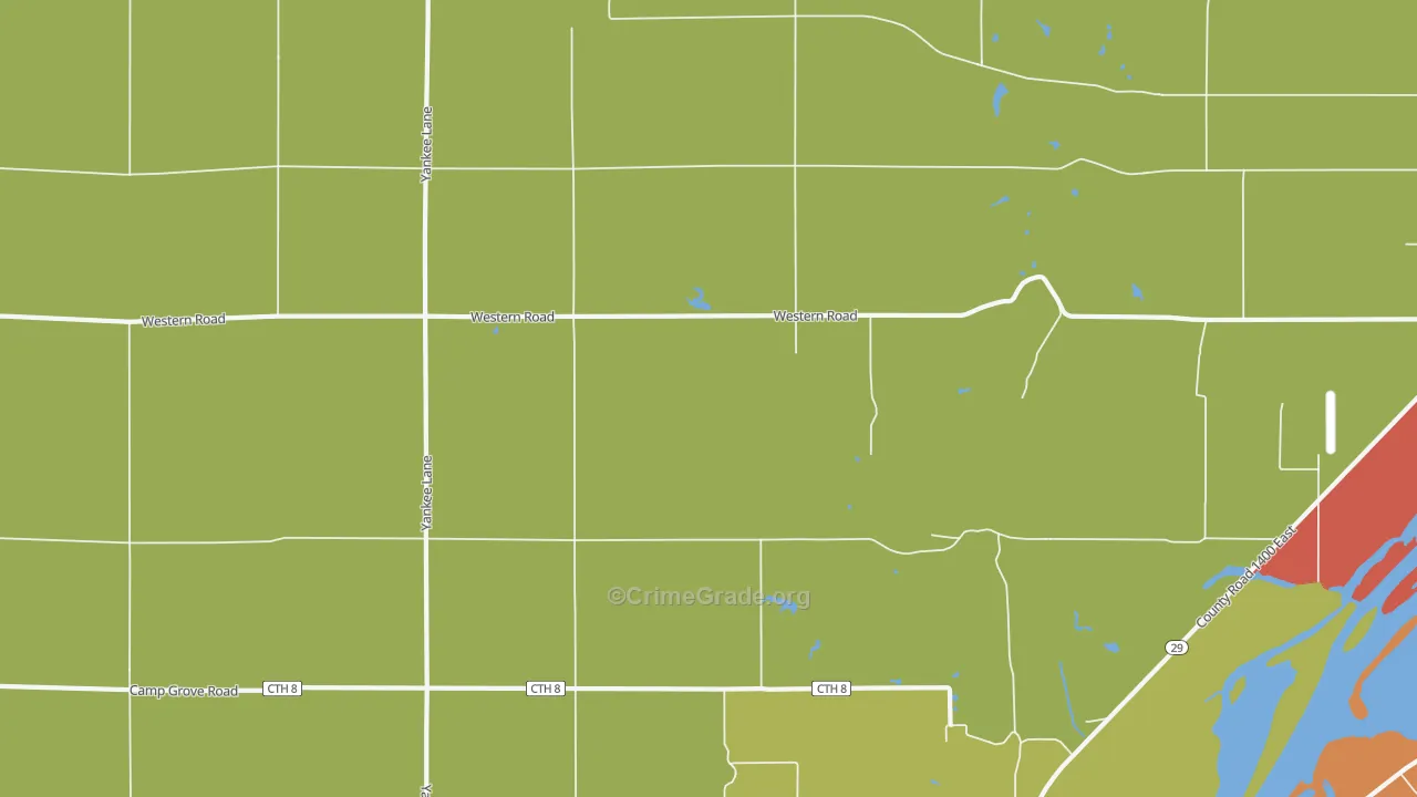 Saratoga Center, IL Map of Arson Rates