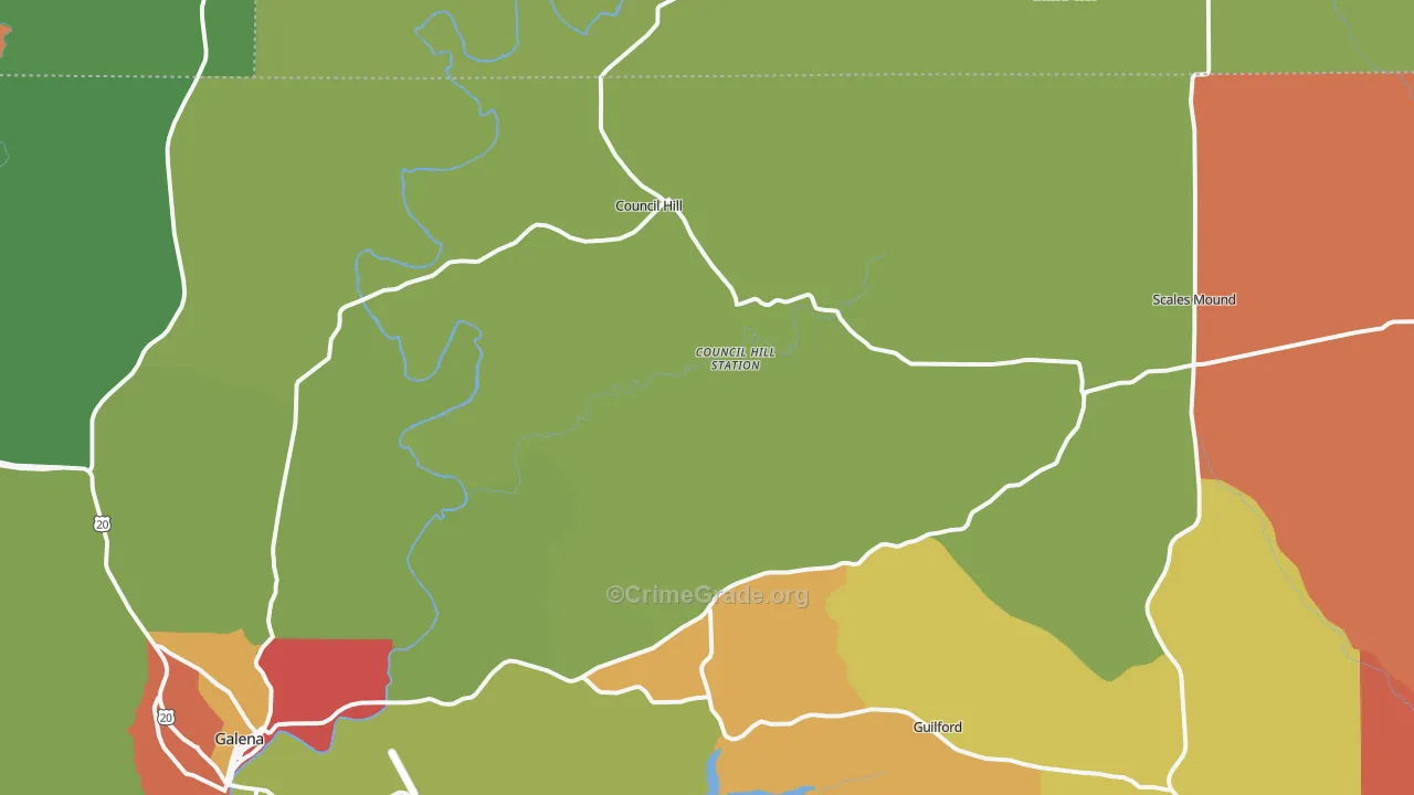 Scales Mound, IL Map of Arson Rates