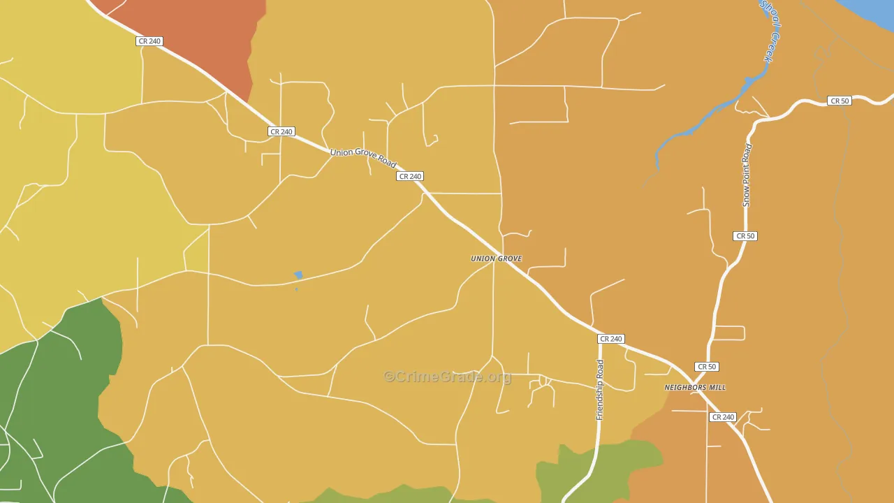 Scant City, AL Map of Arson Rates