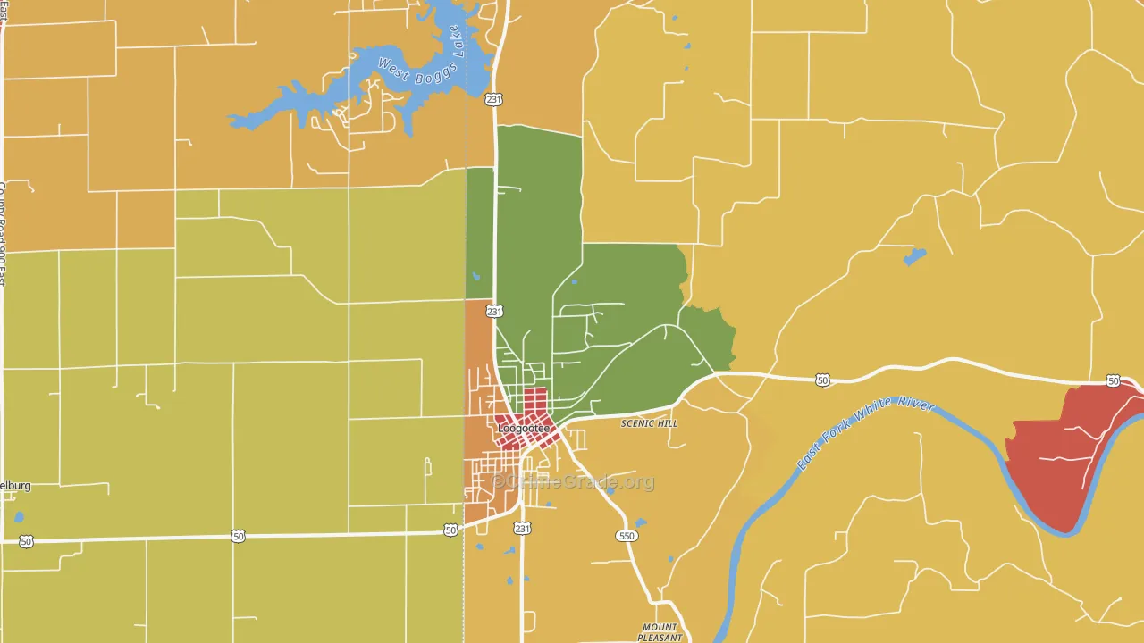 Scenic Hill, IN Map of Arson Rates