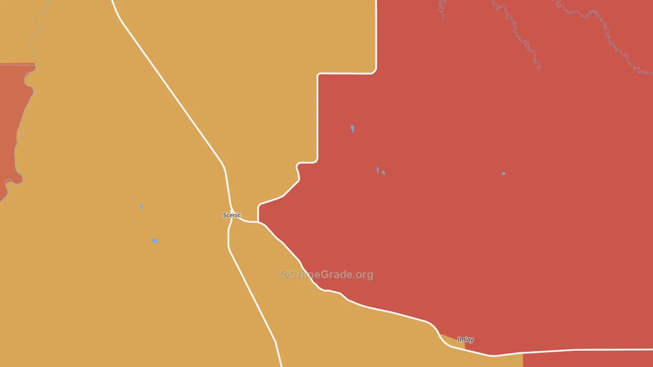 Scenic, SD Map of Arson Rates