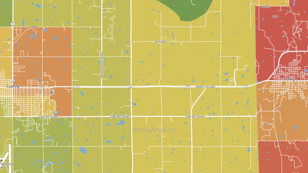 Schlegel, OK Map of Arson Rates