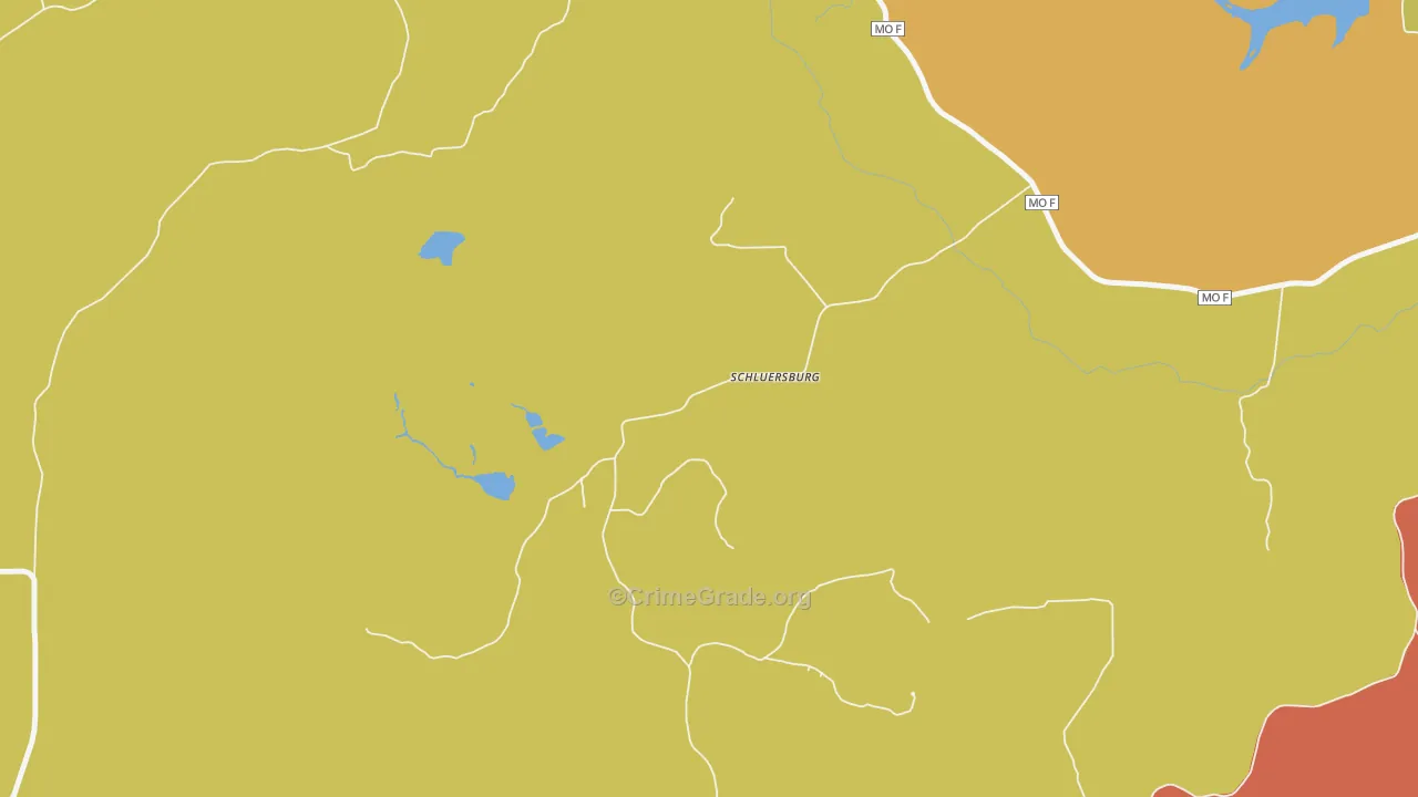 Schluersburg, MO Map of Arson Rates
