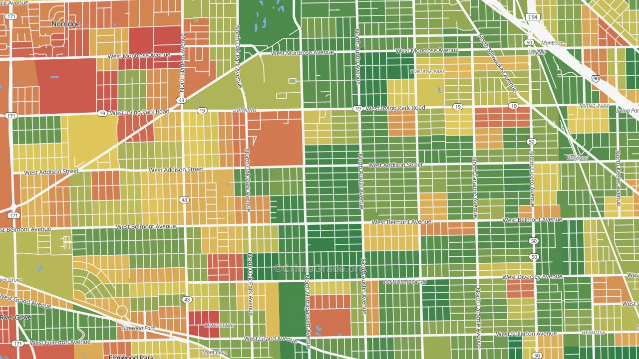 Schorsch, Chicago, IL Map of Arson Rates