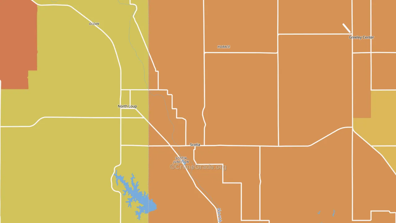 Scotia, NE Map of Arson Rates