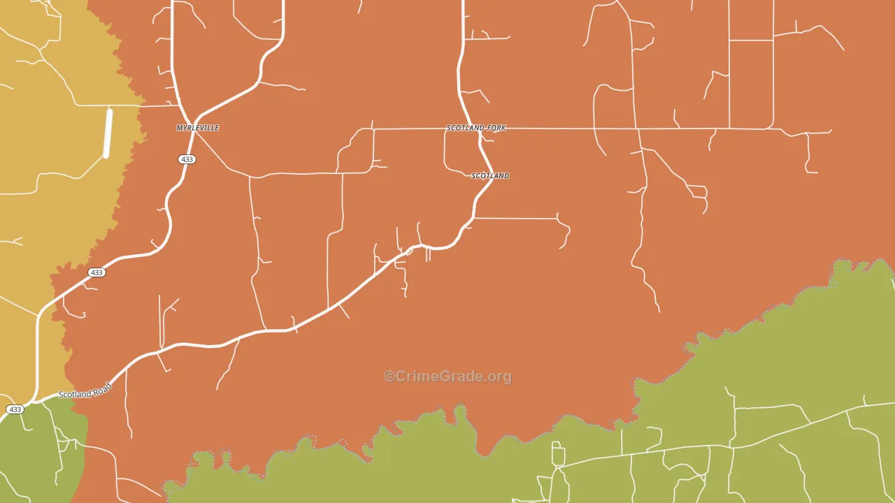 Scotland Fork, MS Map of Arson Rates
