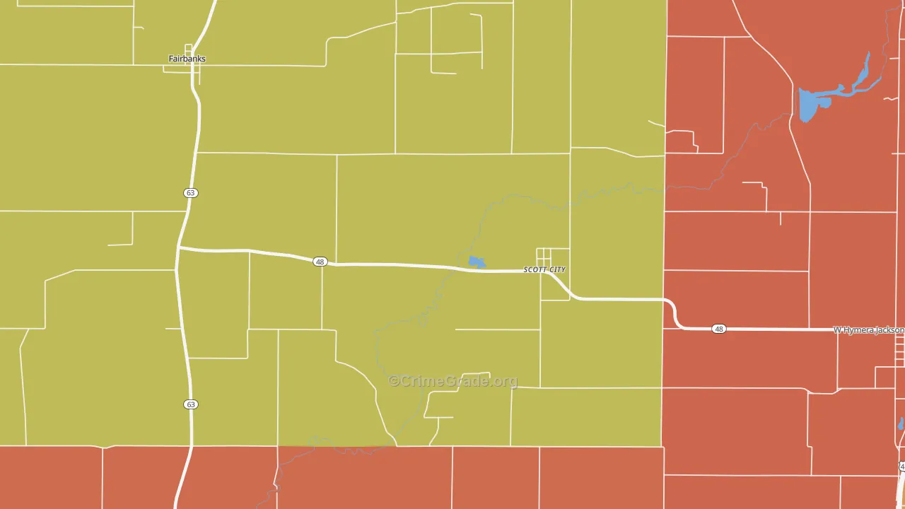 Scott City, IN Map of Arson Rates