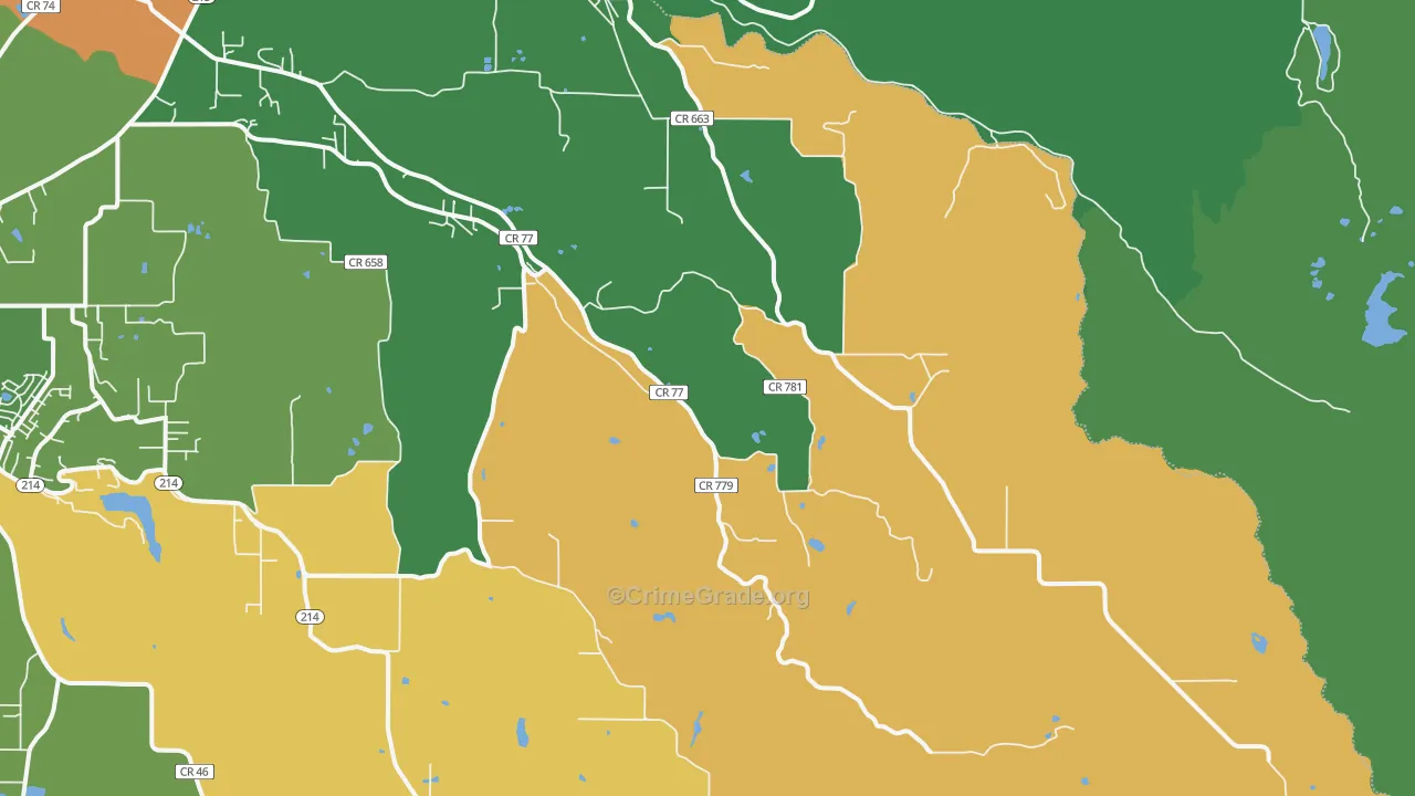 Scotts Mills, OR Map of Arson Rates