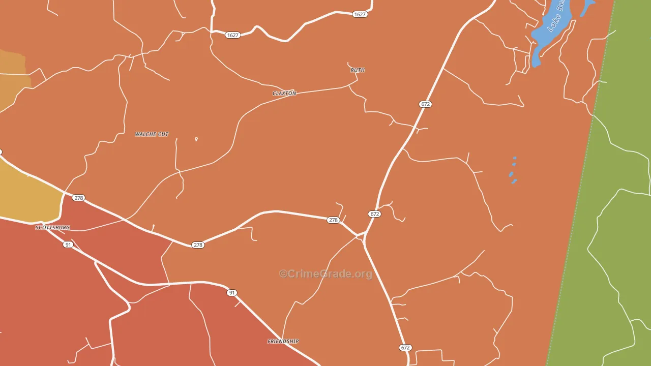Scottsburg, KY Map of Arson Rates