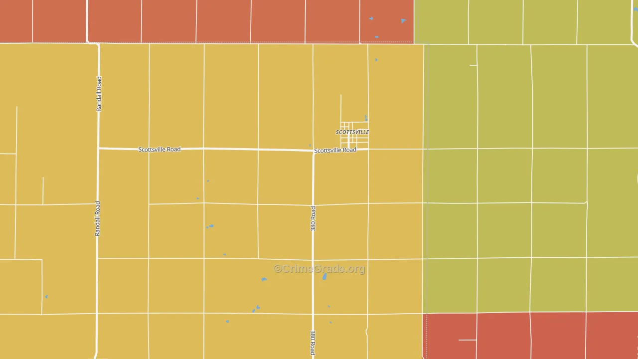 Scottsville, KS Map of Arson Rates
