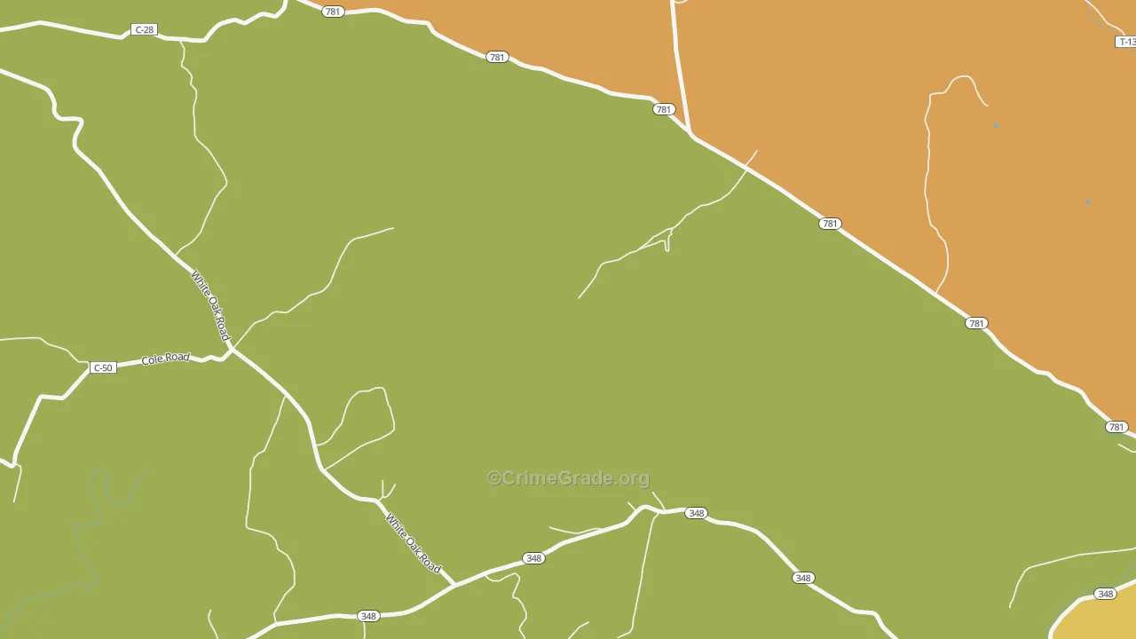 Scrub Ridge, OH Map of Arson Rates