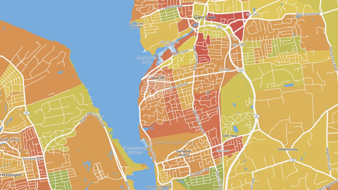 Sea Cliff, NY Map of Arson Rates