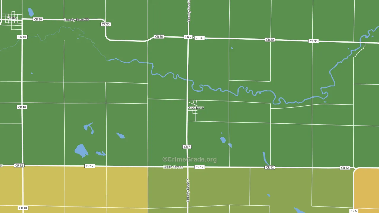 Seaforth, MN Map of Arson Rates
