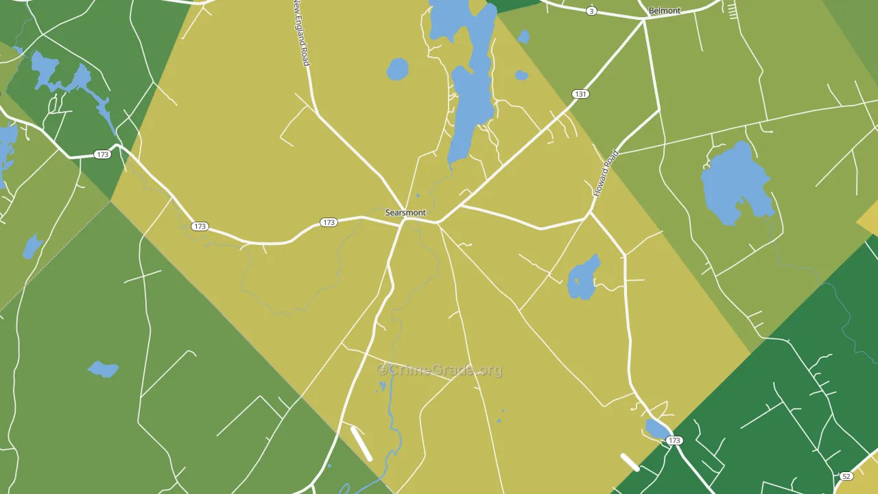 Searsmont, ME Map of Arson Rates