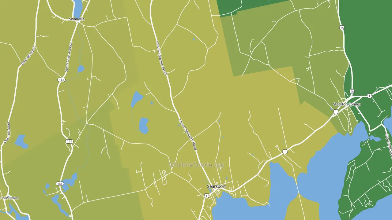 Searsport, ME Map of Arson Rates