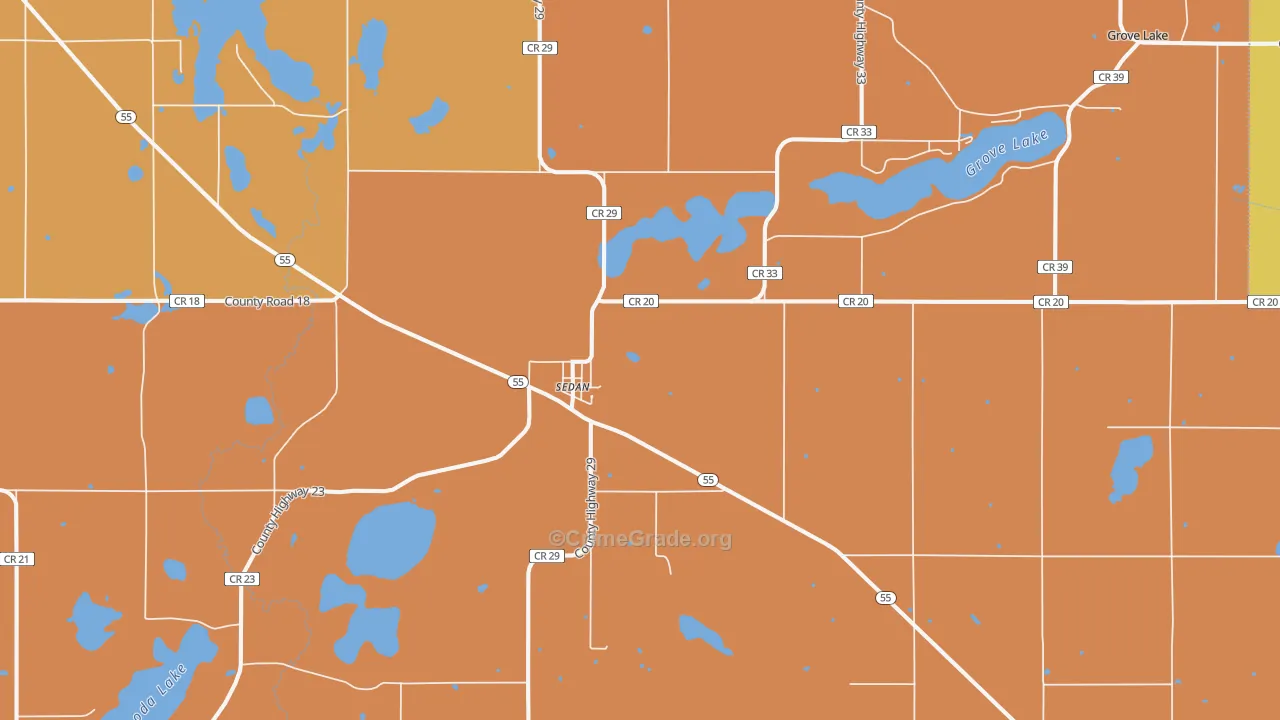 Sedan, MN Map of Arson Rates