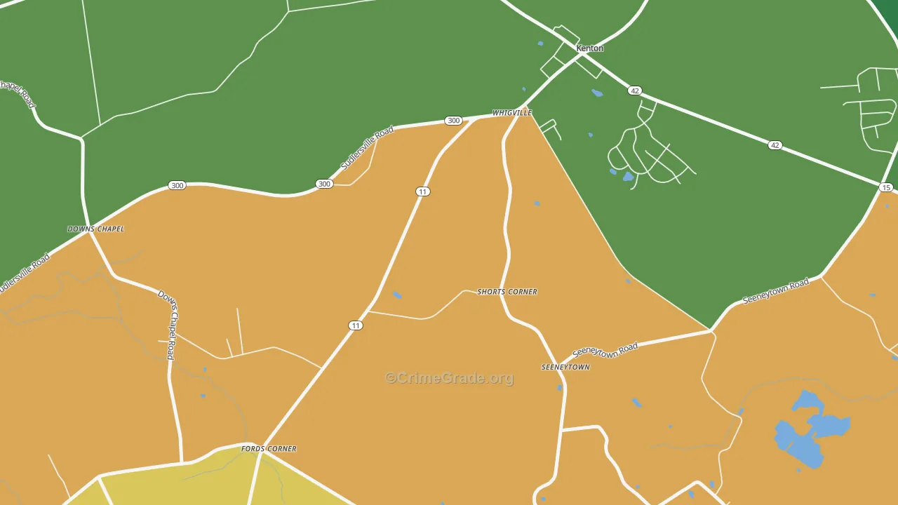 Seeneytown, DE Map of Arson Rates