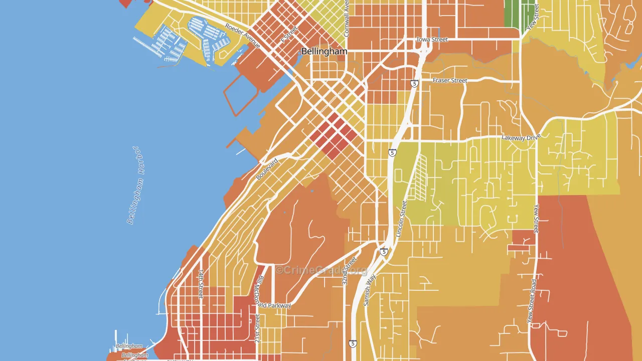 Sehome, Bellingham, WA Map of Arson Rates