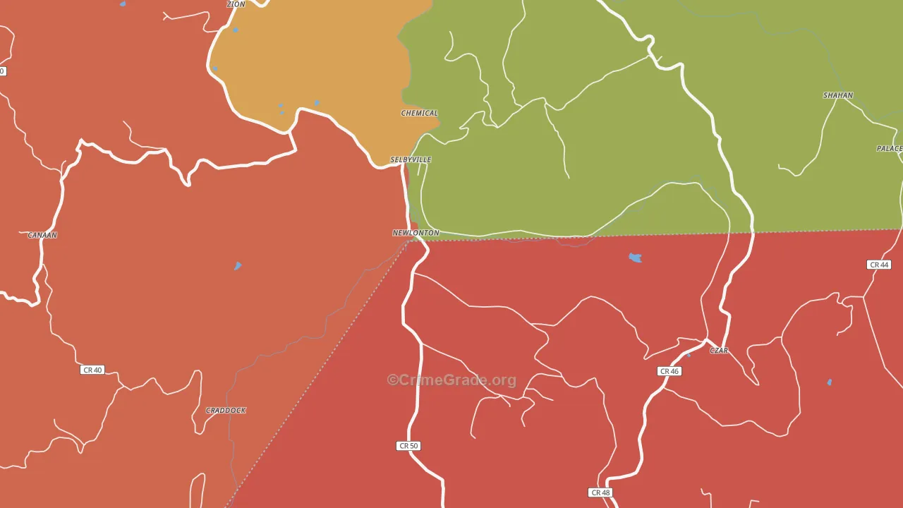 Selbyville, WV Map of Arson Rates