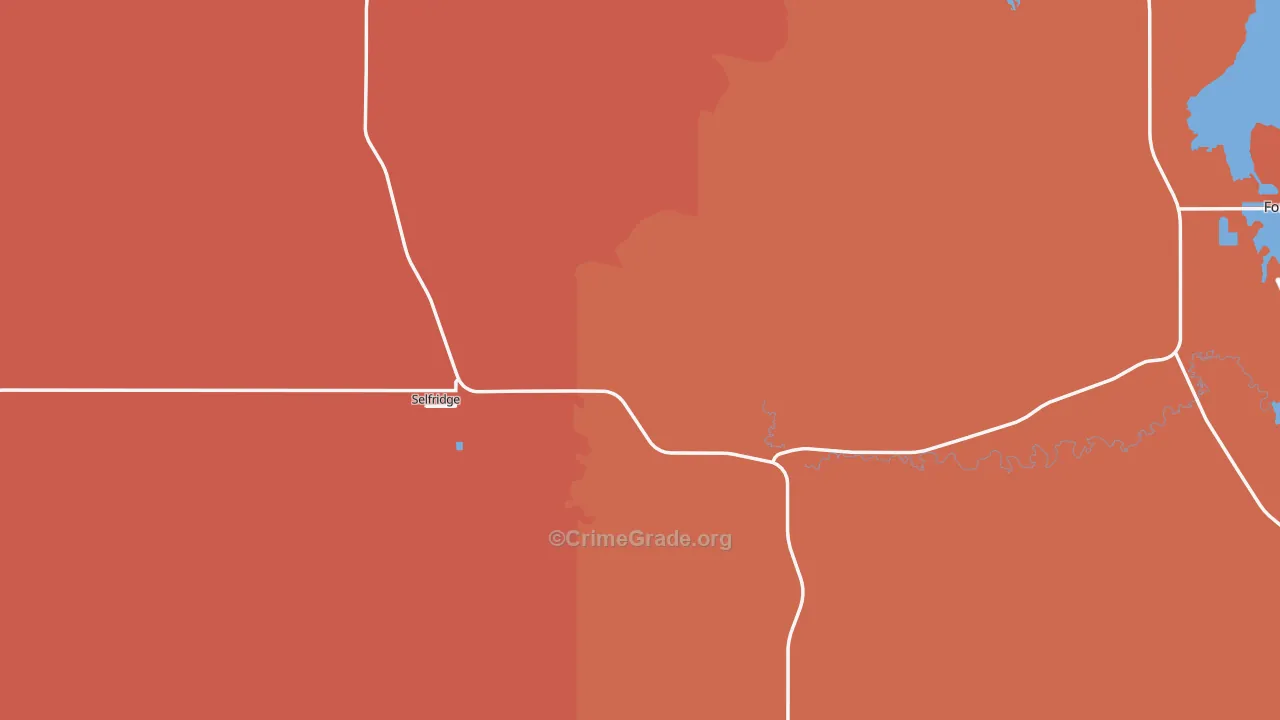 Selfridge, ND Map of Arson Rates