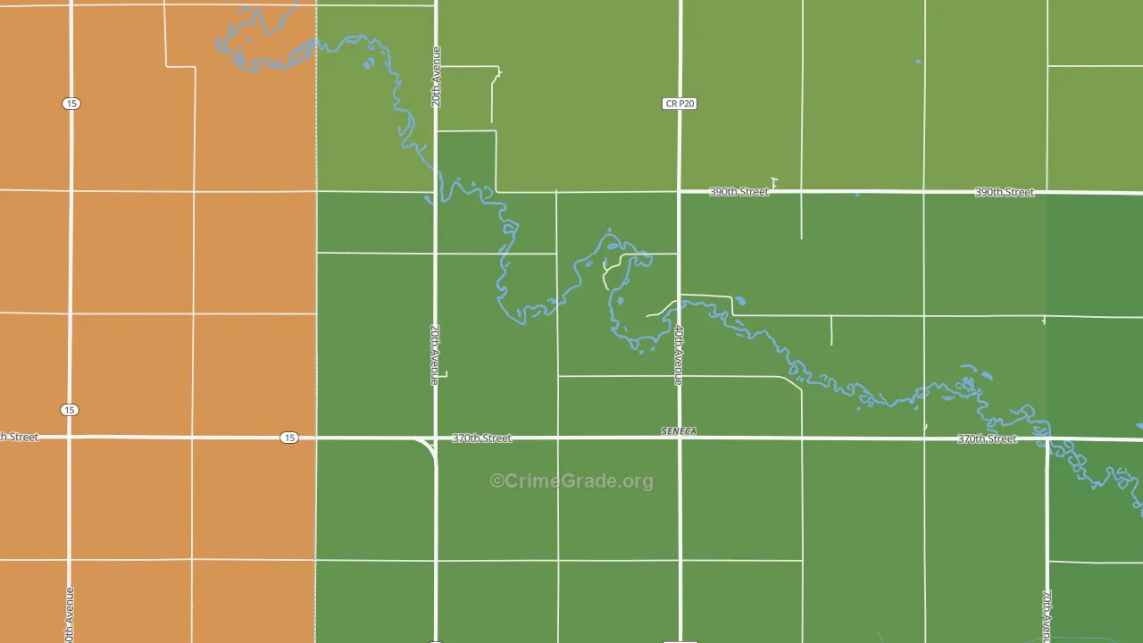 Seneca, IA Map of Arson Rates