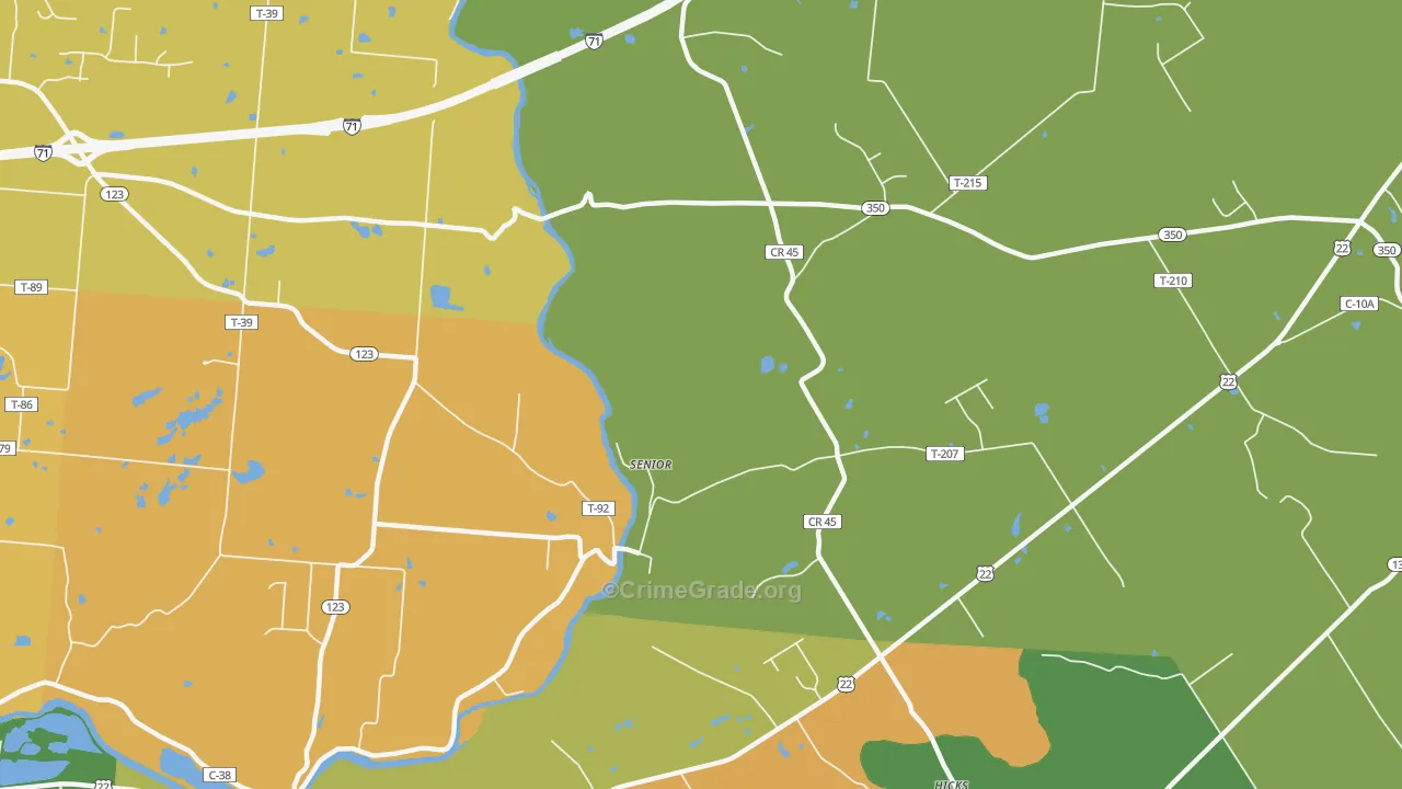 Senior, OH Map of Arson Rates