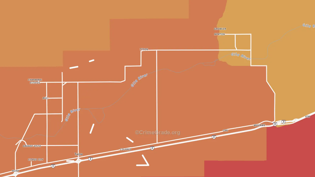 Sentinel, AZ Map of Arson Rates