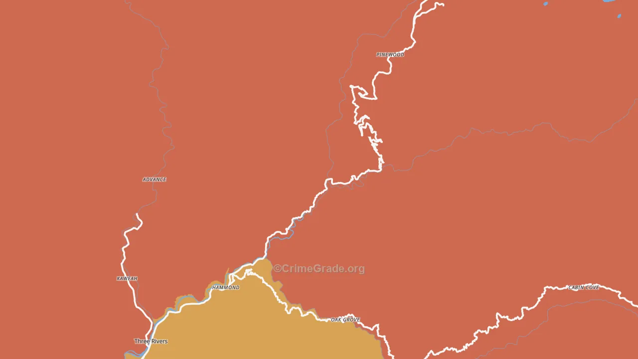 Sequoia National Park, CA Map of Arson Rates