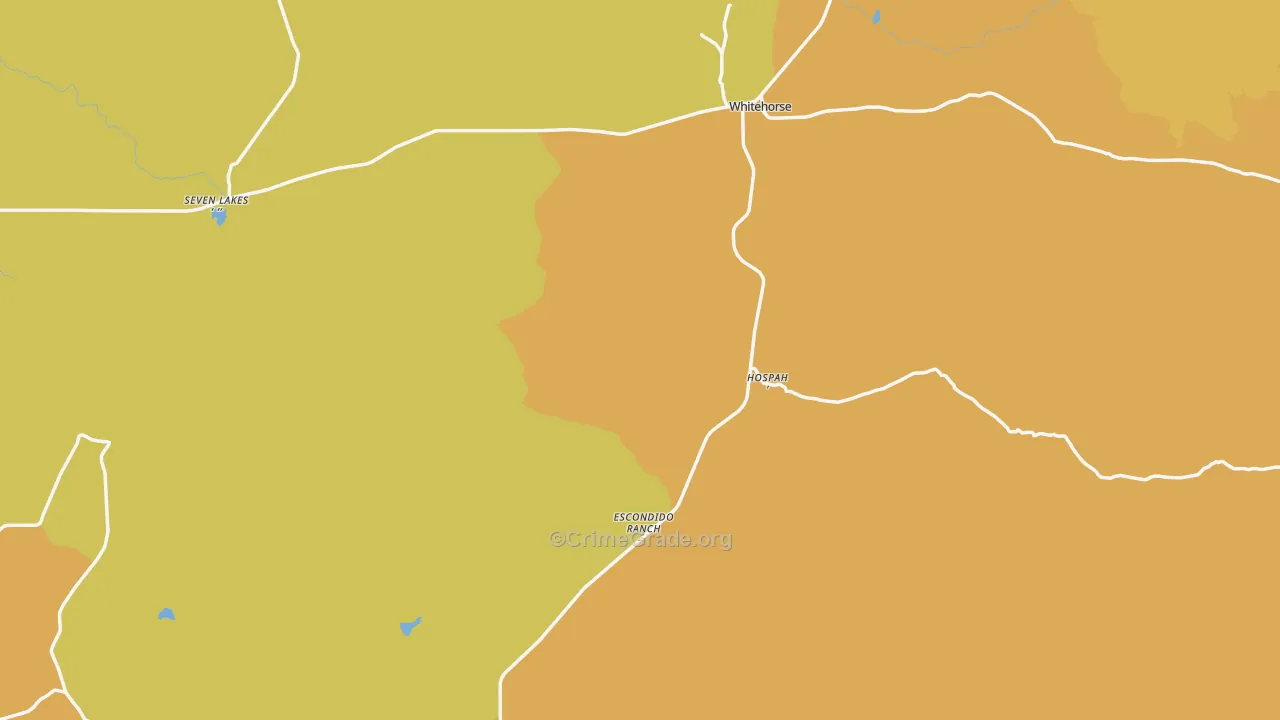 Seven Lakes, NM Map of Arson Rates