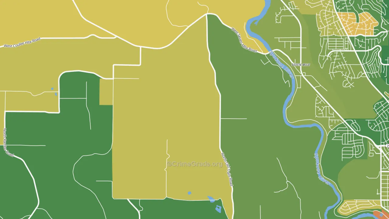 Seven Mile, WA Map of Arson Rates