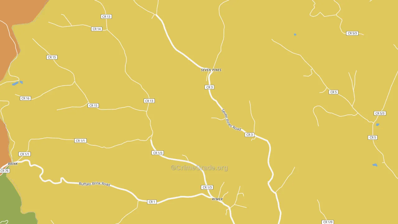 Seven Pines, WV Map of Arson Rates