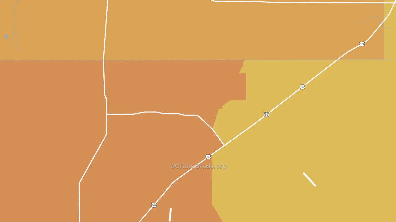 Seven Sisters, TX Map of Arson Rates