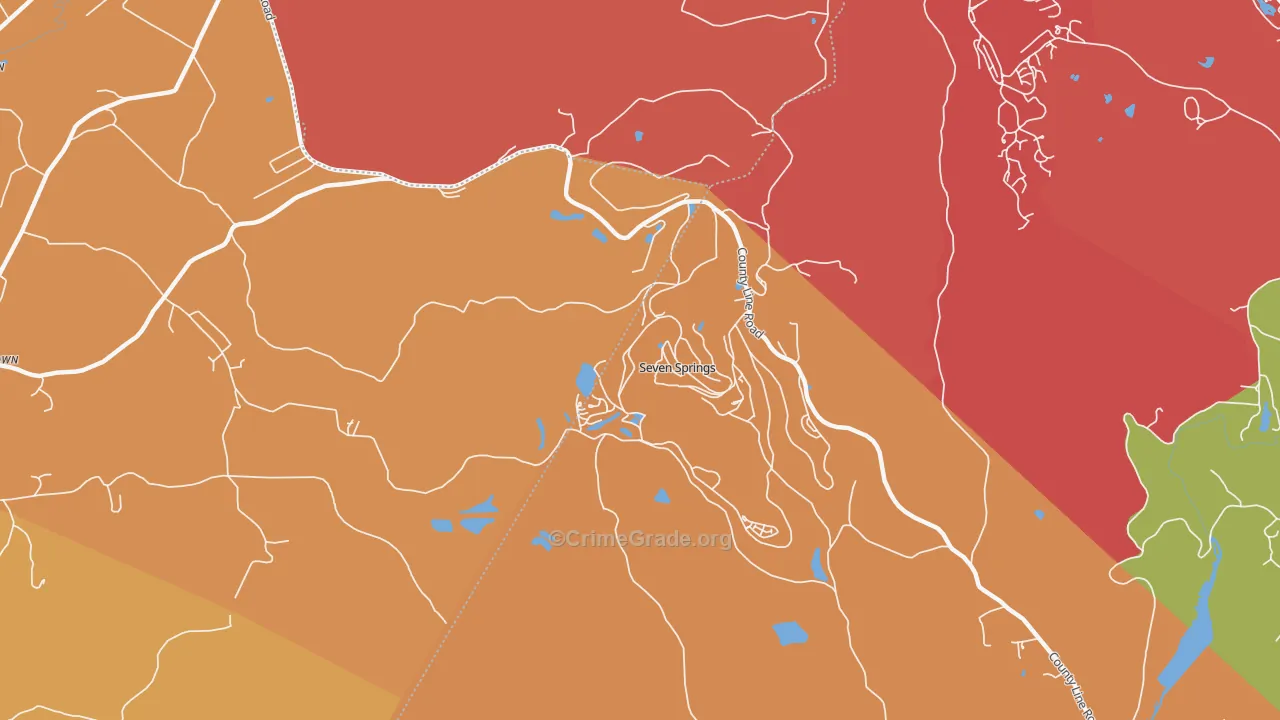 Seven Springs, PA Map of Arson Rates