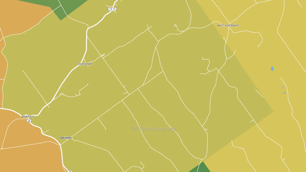 Shackport, NY Map of Arson Rates