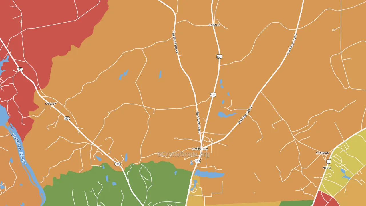 Shamokin, SC Map of Arson Rates