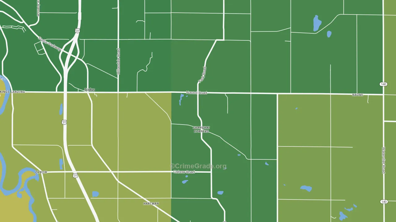 Shanghai Corners, MI Map of Arson Rates