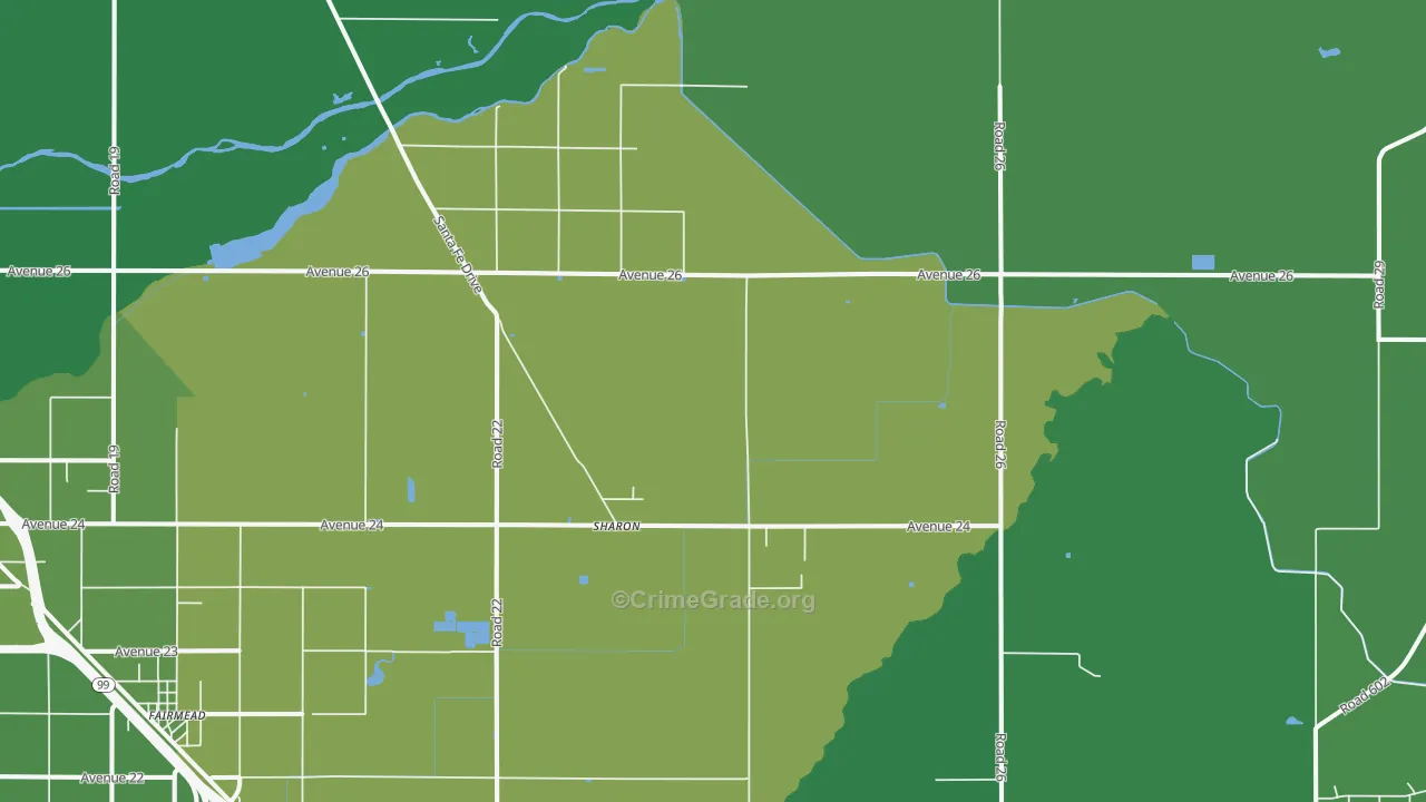 Sharon, CA Map of Arson Rates