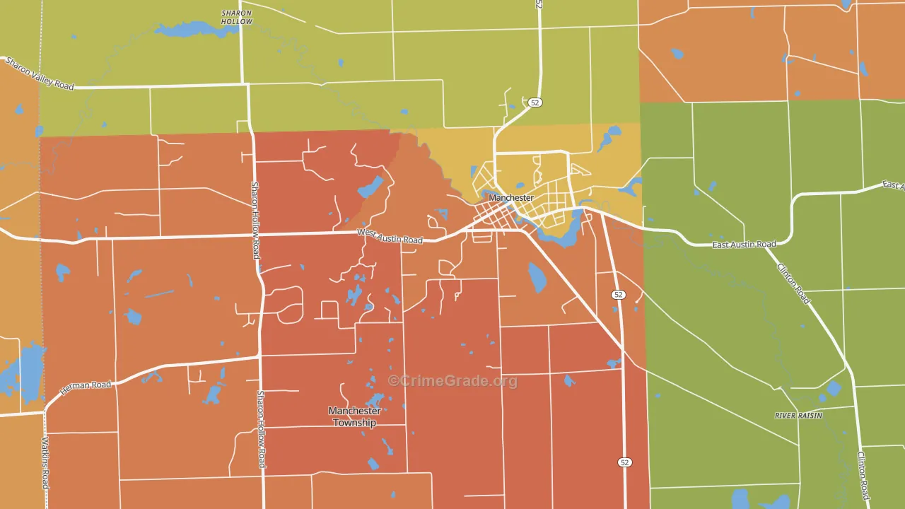 Sharon Hollow, MI Map of Arson Rates